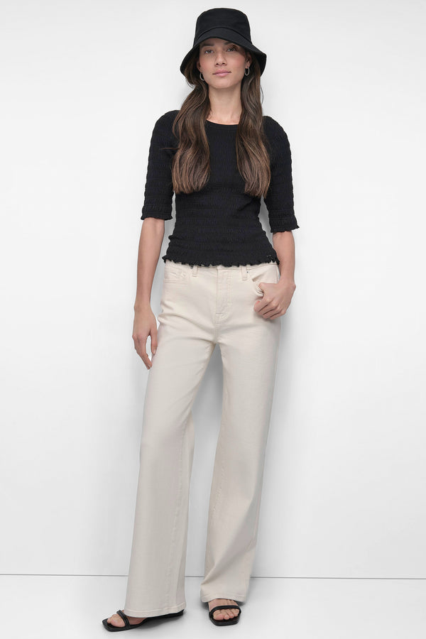 Dkny SMOCKED TEE Black