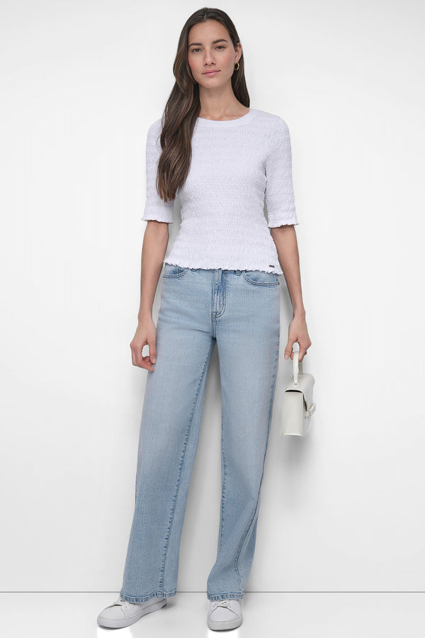 Dkny SMOCKED TEE White