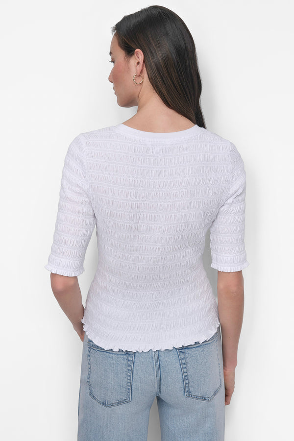 Dkny SMOCKED TEE White