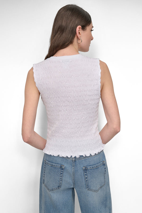 Dkny SMOCKED TEE White