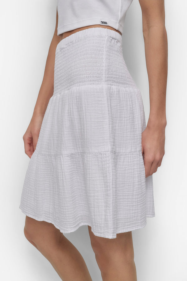 Dkny SMOCKED WAIST SHORT White