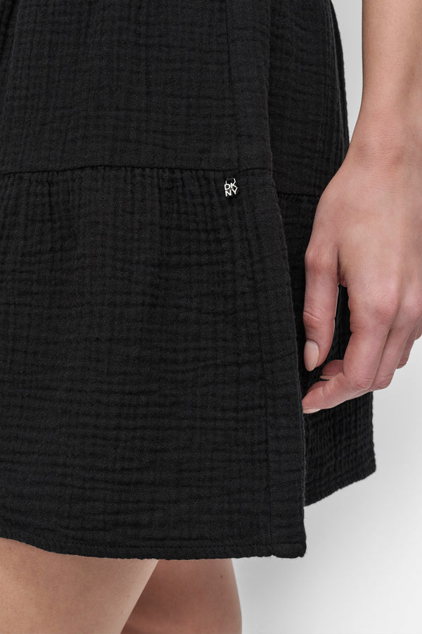 Dkny SMOCKED WAIST SKIRT Black