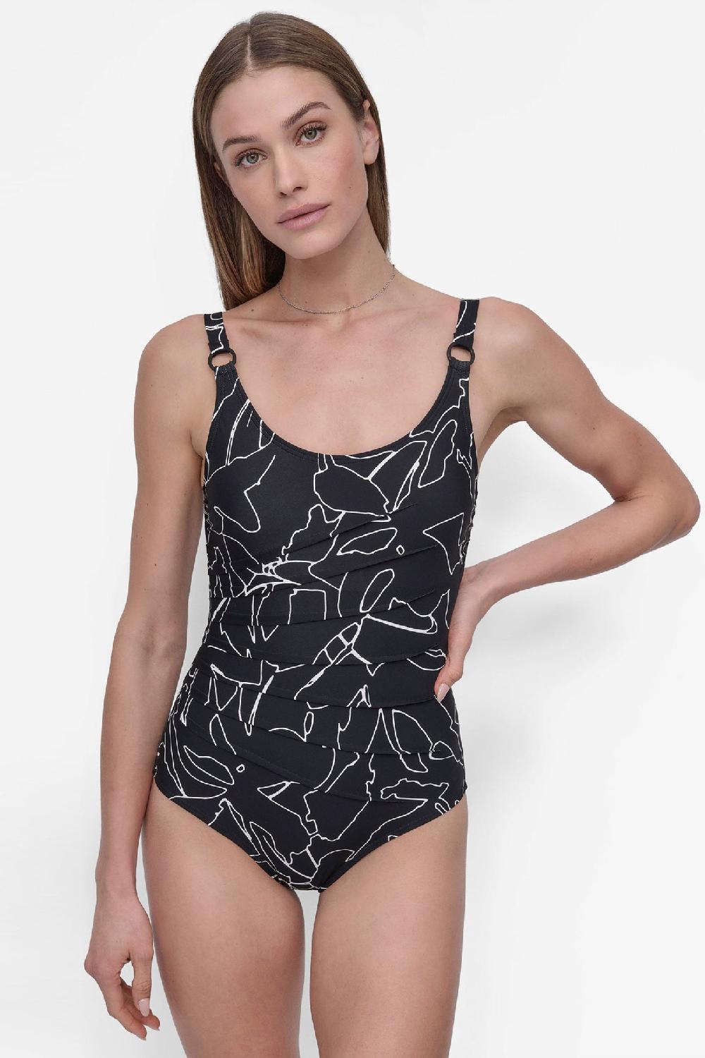 dkny STARBURST ONE PIECE JUMBO OUTLINED FLORAL