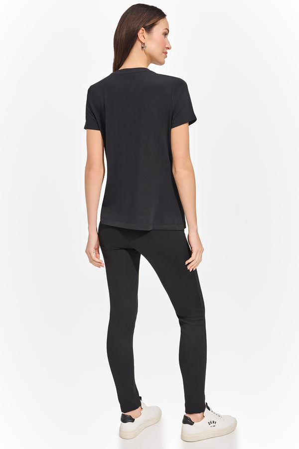 Dkny STUD LOGO TEE Black