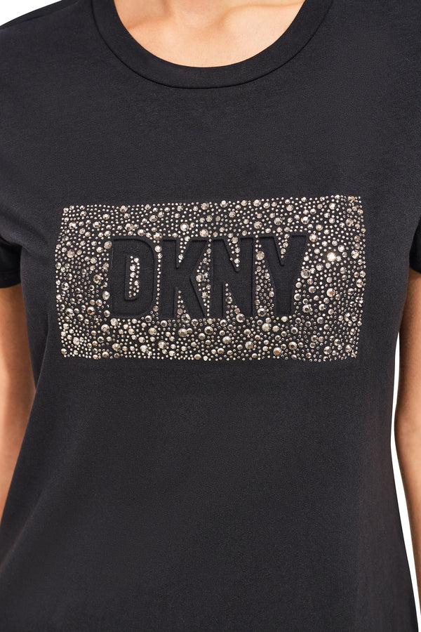 Dkny STUD LOGO TEE Black