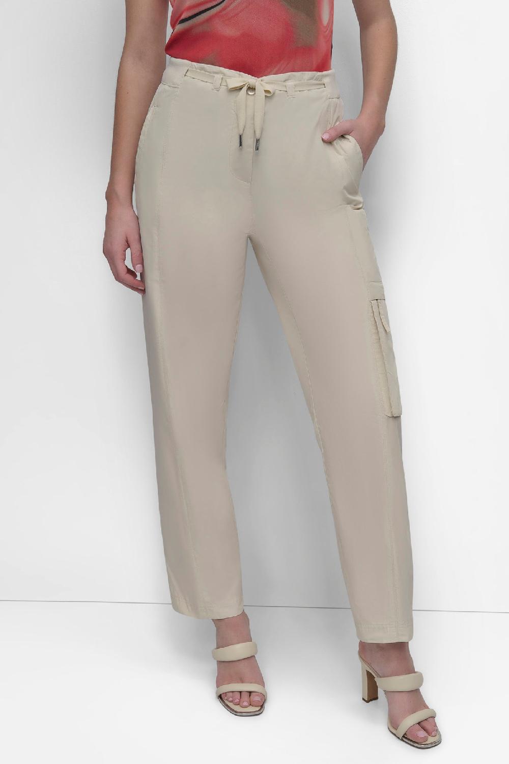 dkny TAFFETA CARGO PANT LIGHT CITY KHAKI