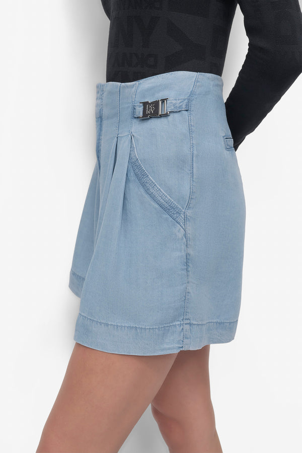 Dkny TENCEL SHORT LIGHT CHAMBRAY