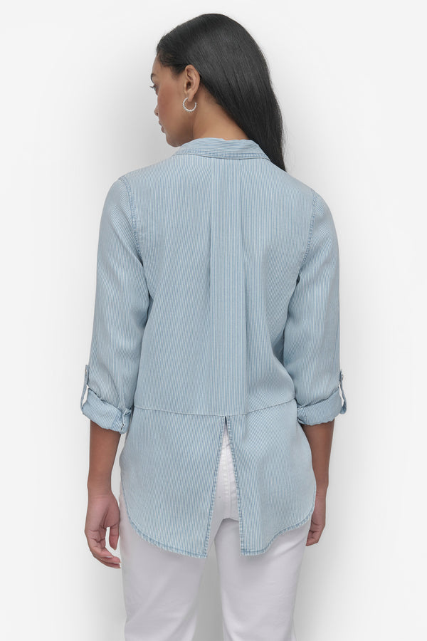 Dkny THE LIVE-IN SHIRT DARK OUTLINE CHAMBRAY
