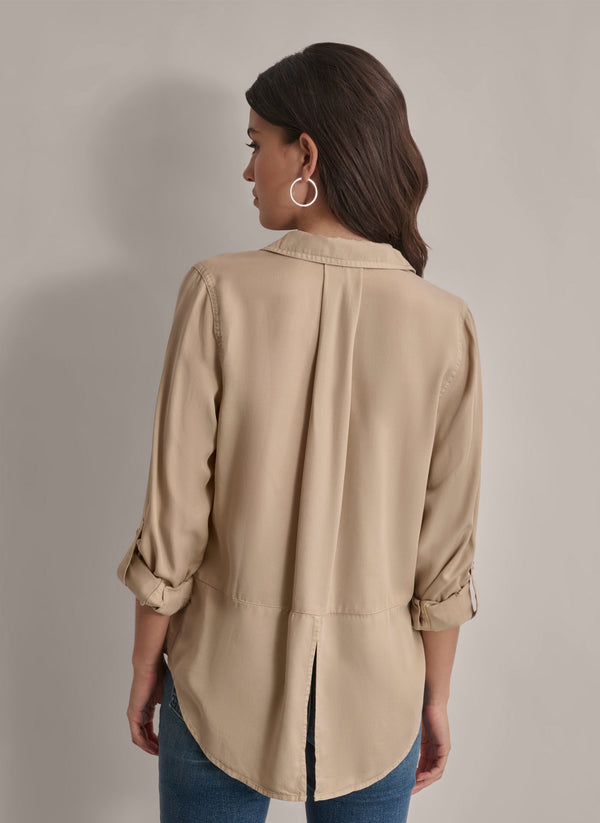 Dkny THE LIVE-IN SHIRT PEBBLE