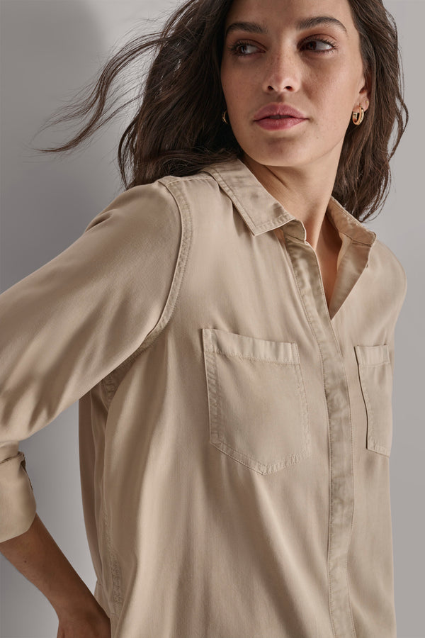 Dkny THE LIVE-IN SHIRT PEBBLE