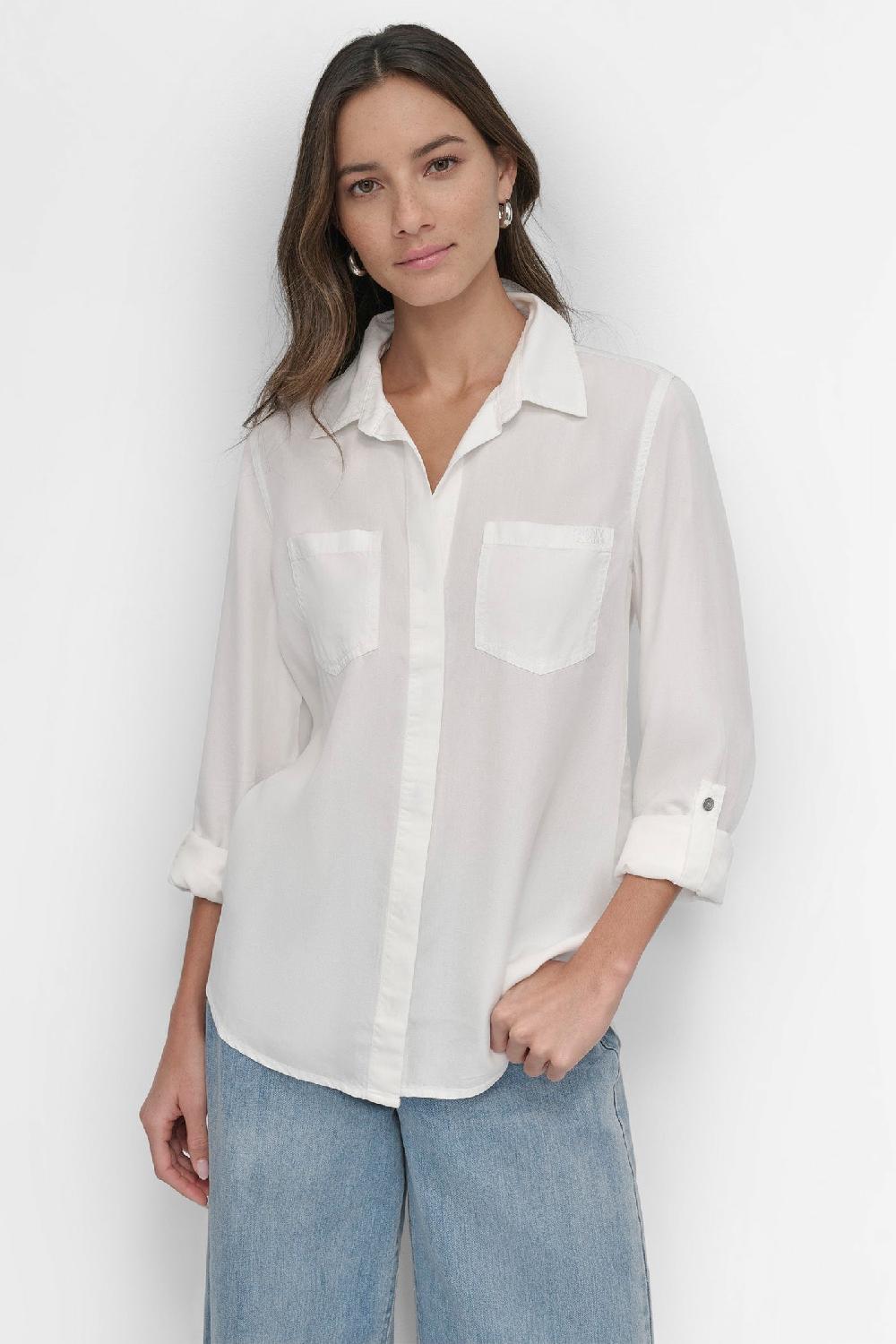 dkny THE LIVE-IN SHIRT White
