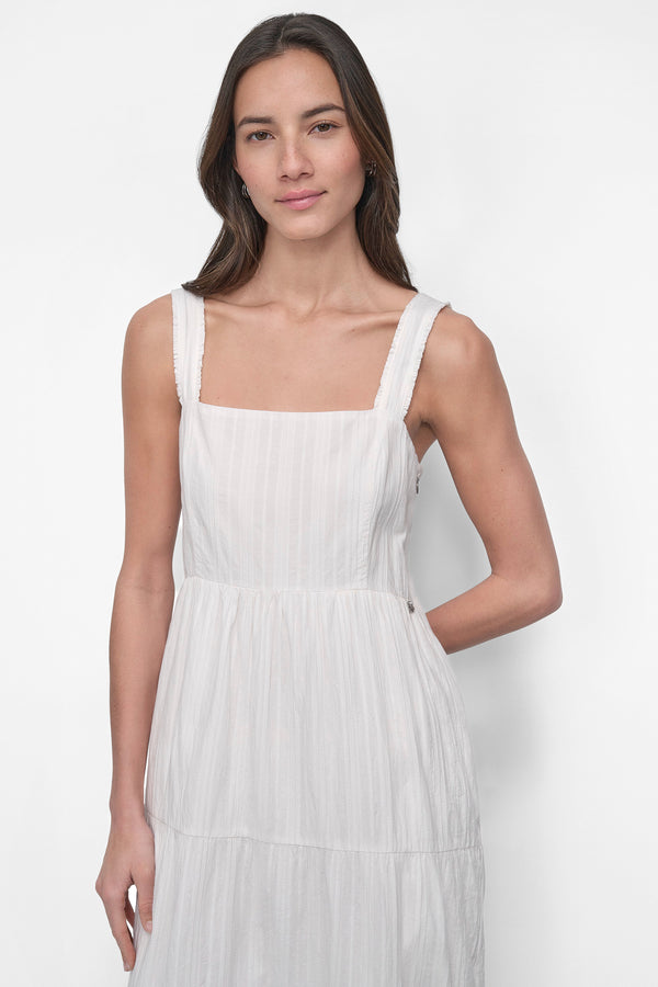 Dkny TIERED MAXI SWING DRESS White