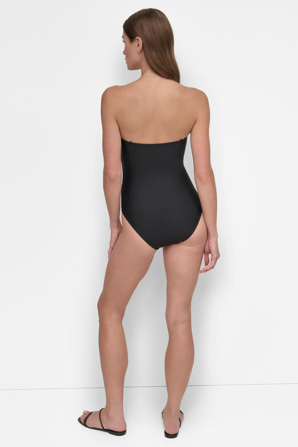 Dkny U-WIRE BANDEAU ONE PIECE Black