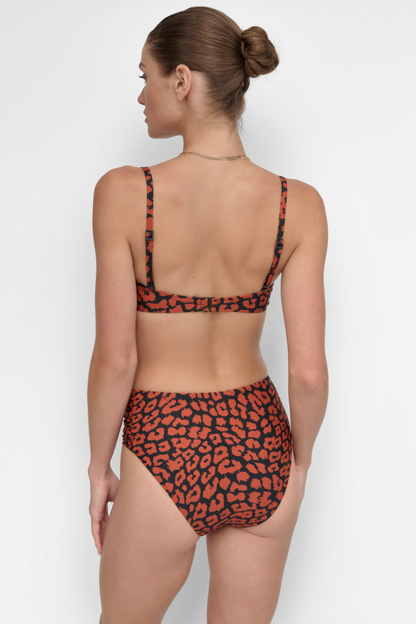 Dkny U-WIRE BANDEAU SHIRRED BIKINI Bold Cheetah