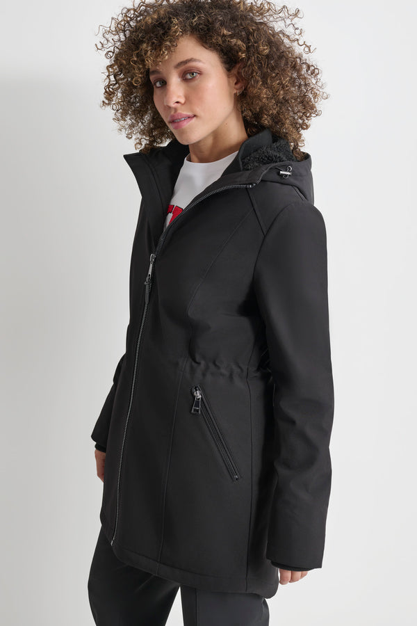 Dkny VALBOA LINED SOFT SHELL JACKET Black