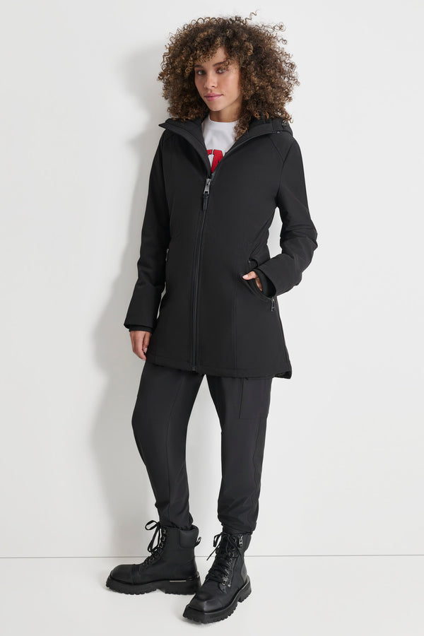 Dkny VALBOA LINED SOFT SHELL JACKET Black