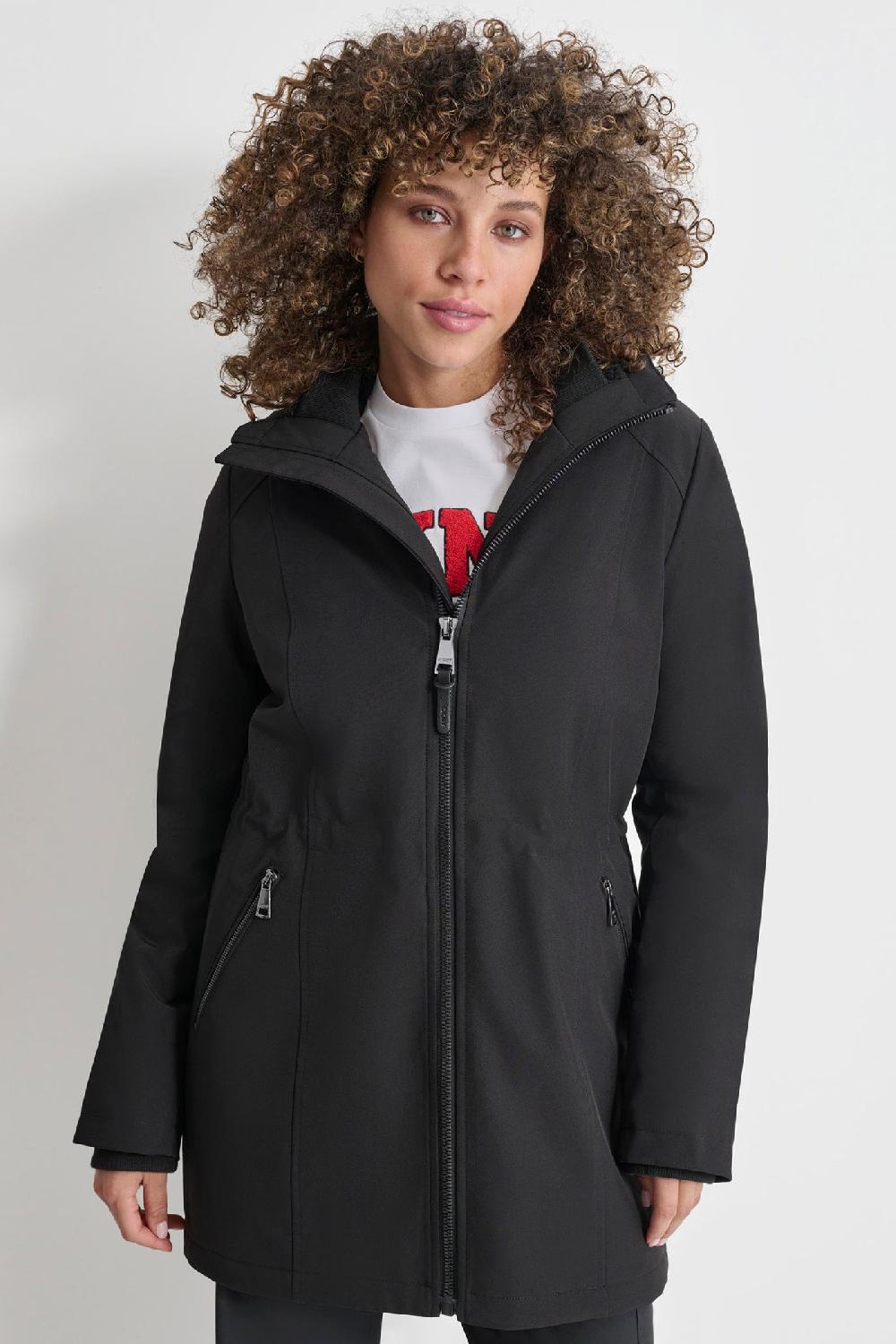 dkny VALBOA LINED SOFT SHELL JACKET Black