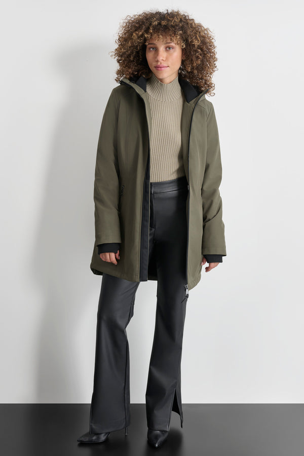 Dkny VALBOA LINED SOFT SHELL JACKET Green