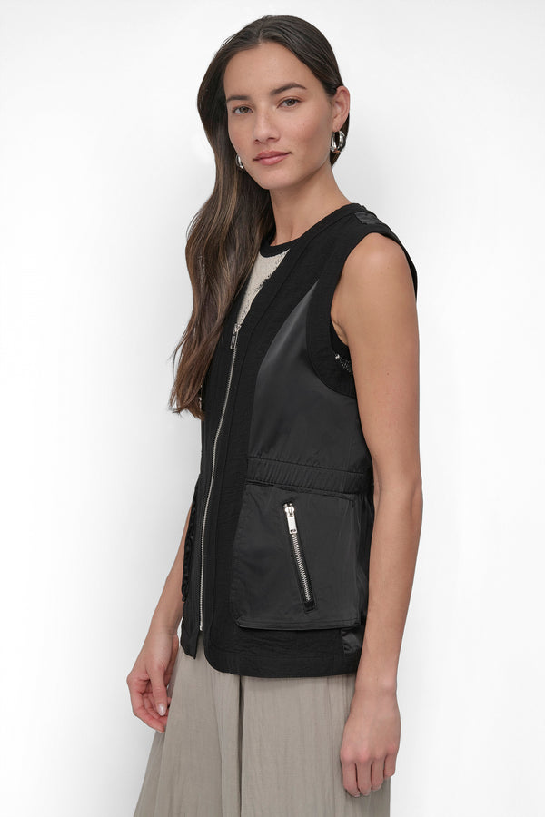 Dkny VEST IN SHINE MATTE Black