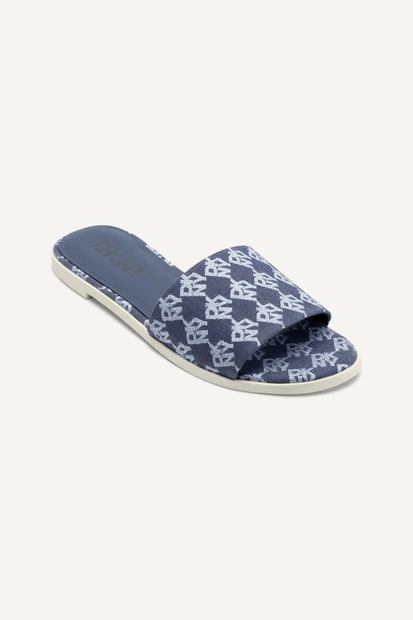 Dkny WACONIA LOGO FLAT SLIDE CELESTE BLUE