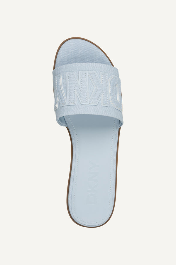 Dkny WILLOW FLAT SLIDE CELESTE BLUE