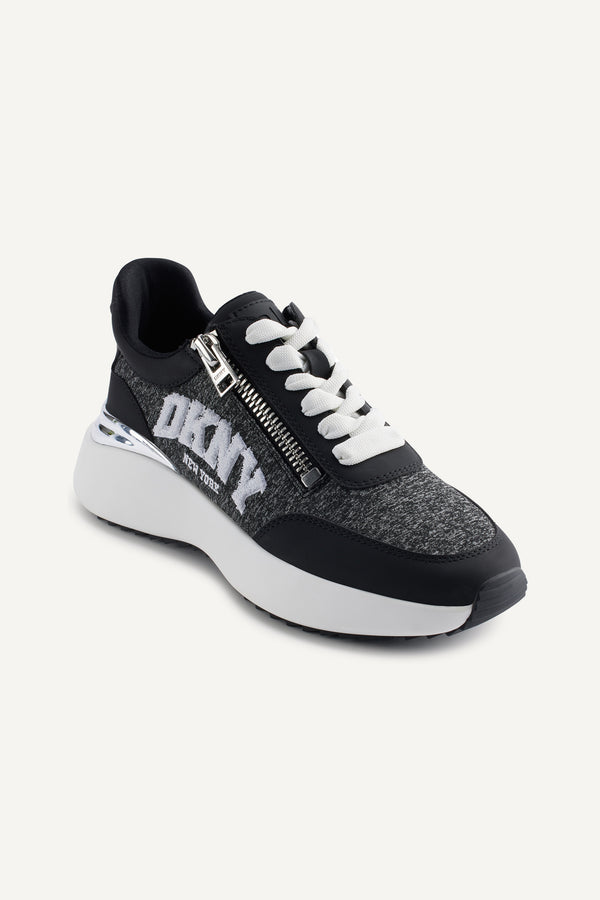 Dkny ZACATA LACE UP SNEAKER BLACK/CHARCOAL