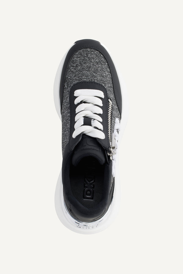 Dkny ZACATA LACE UP SNEAKER BLACK/CHARCOAL