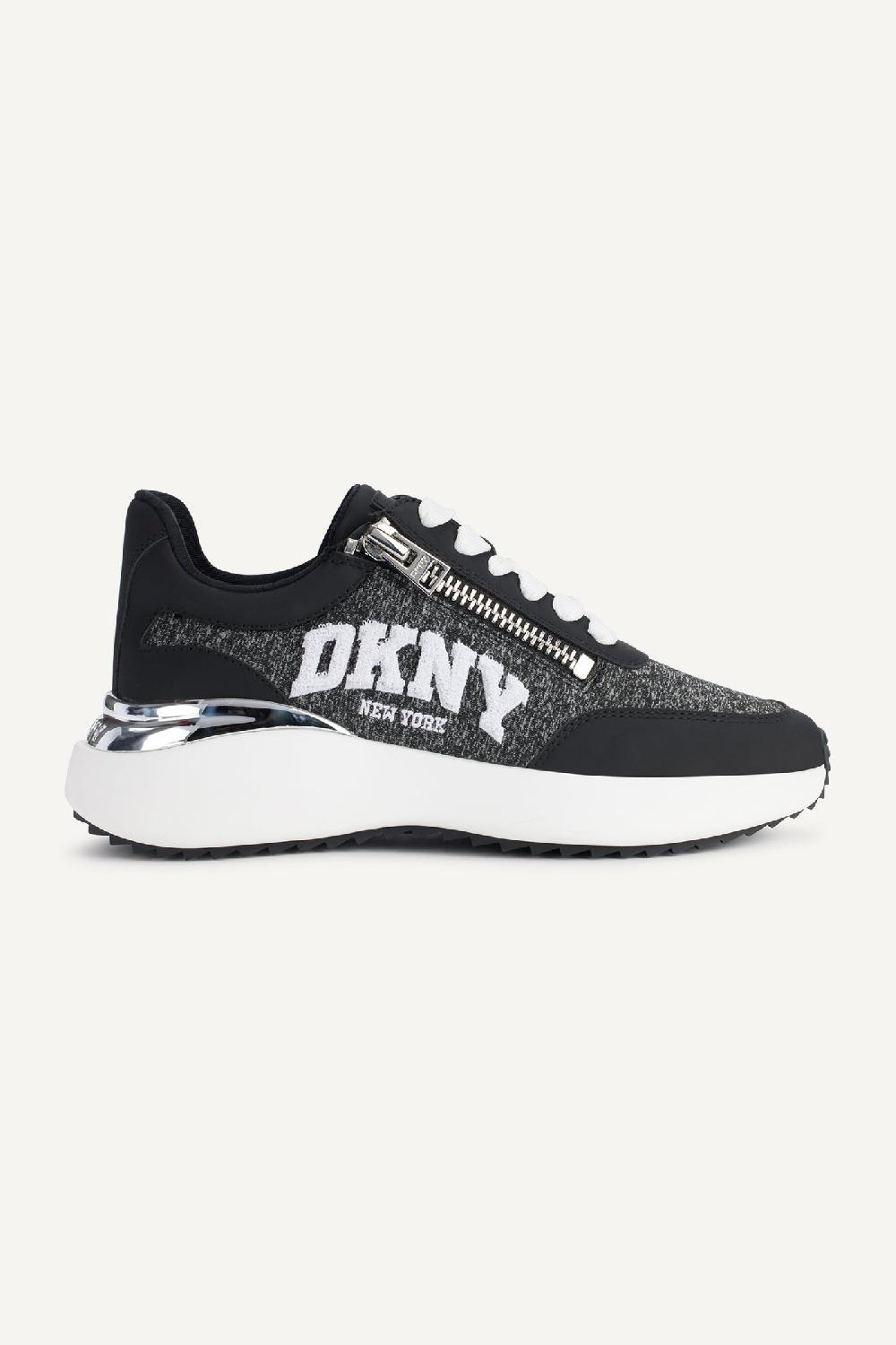 dkny ZACATA LACE UP SNEAKER BLACK/CHARCOAL