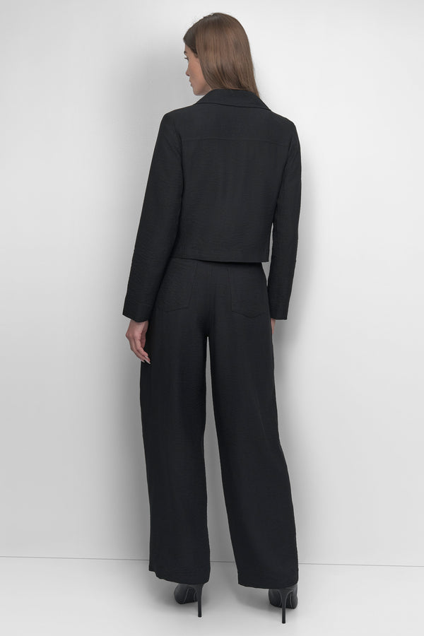 Dkny ZIPPER CRINKLE JACKET Black