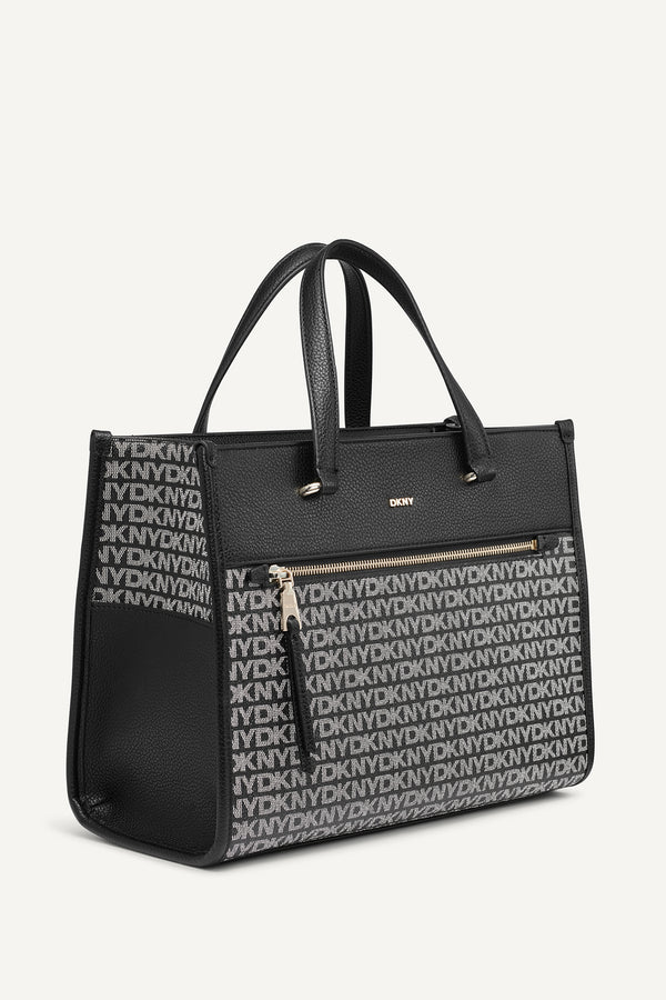Dkny ZOIE LOGO MEDIUM TOTE BLACK LOGO BLACK
