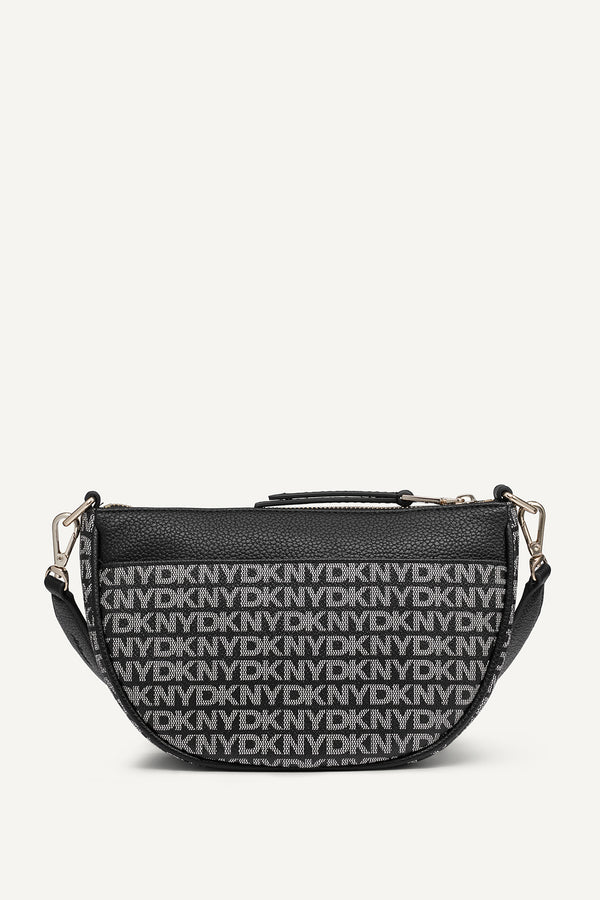 Dkny ZOIE LOGO PANELED CROSSBODY BAG Black