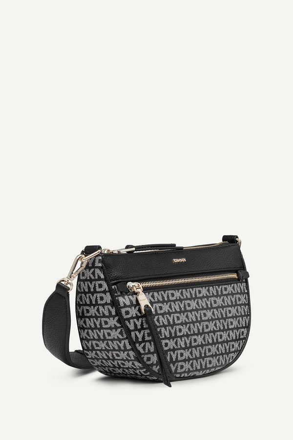 Dkny ZOIE LOGO PANELED CROSSBODY BAG Black