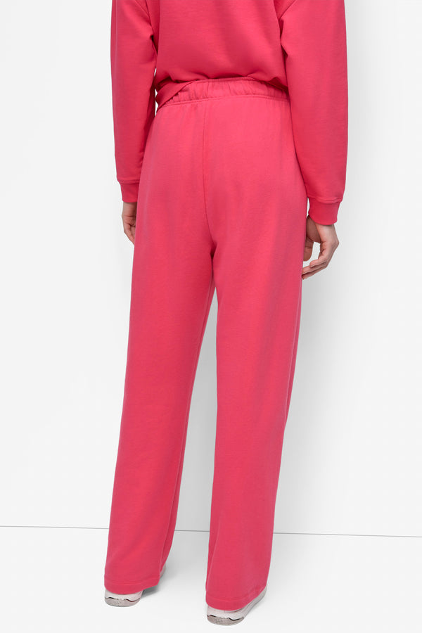 Dkny EXTRA HIGH-RISE LOGO-EMBELLISHED SWEATPANT Azalea/Black