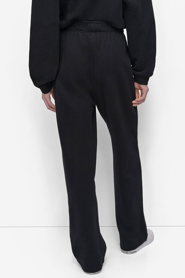 Dkny EXTRA HIGH-RISE LOGO-EMBELLISHED SWEATPANT Black/Clear