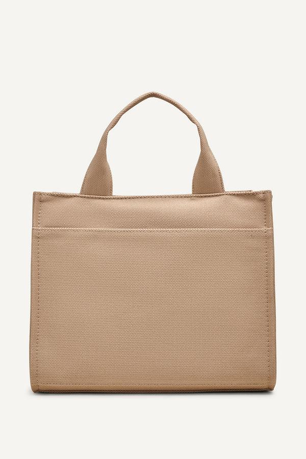Dkny HADLEE MEDIUM LOGO TOTE LIGHT CITY KHAKI/ BLACK