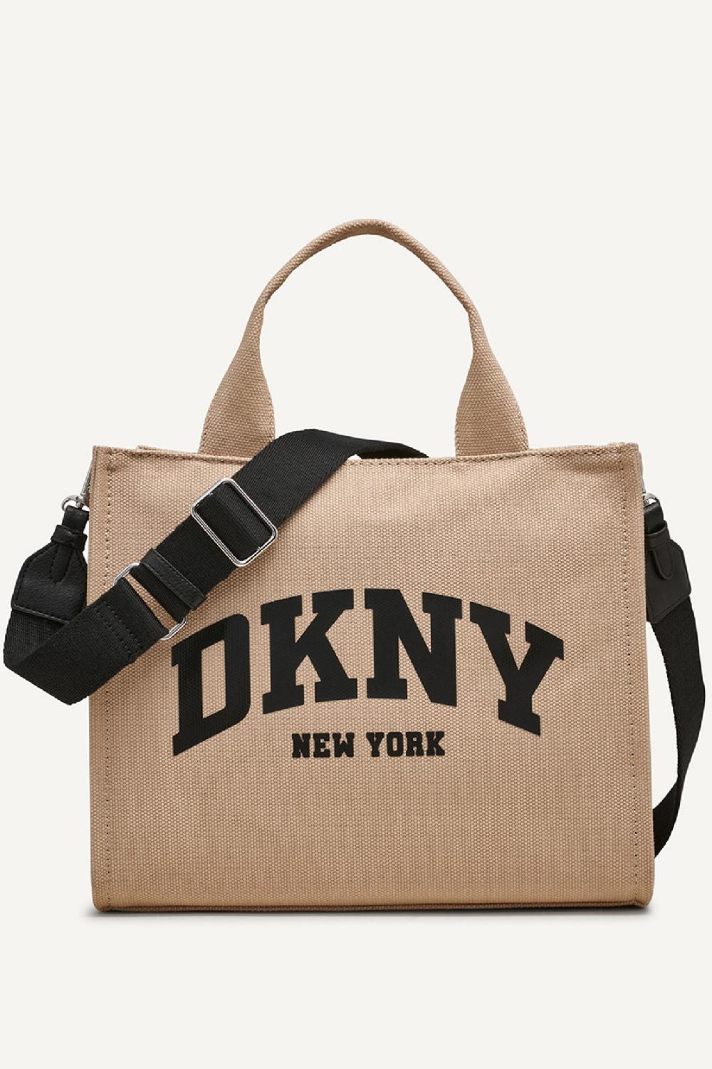 dkny HADLEE MEDIUM LOGO TOTE LIGHT CITY KHAKI/ BLACK