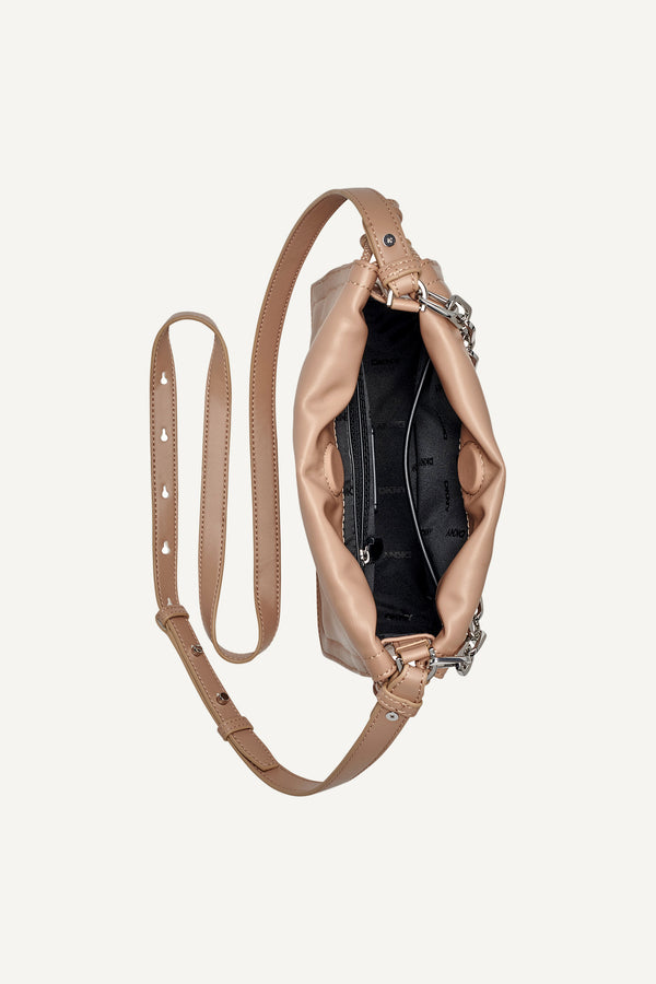 Dkny HALLE LOGO DRAWSTRING CROSSBODY BAG Cappuccino