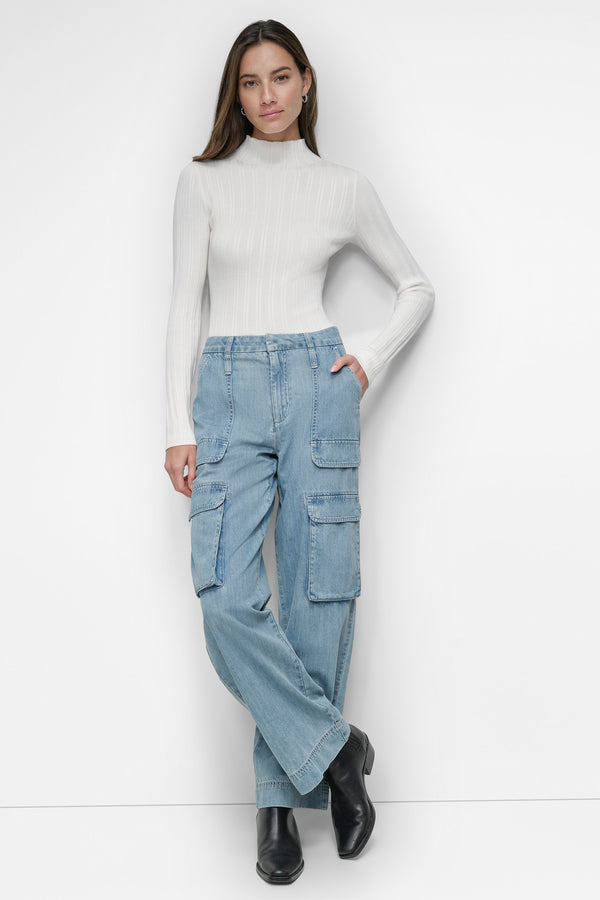 Dkny HIGH RISE FRONT CARGO RELAXED STRAIGHT ROOFTOP