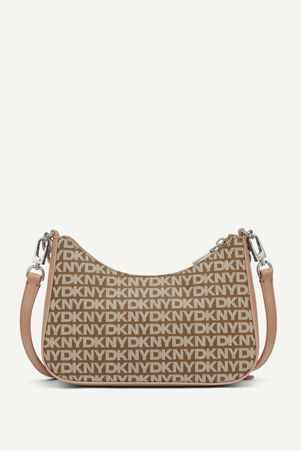 Dkny JENNA LOGO DEMI CROSSBODY BAG Chino/Cappuccino