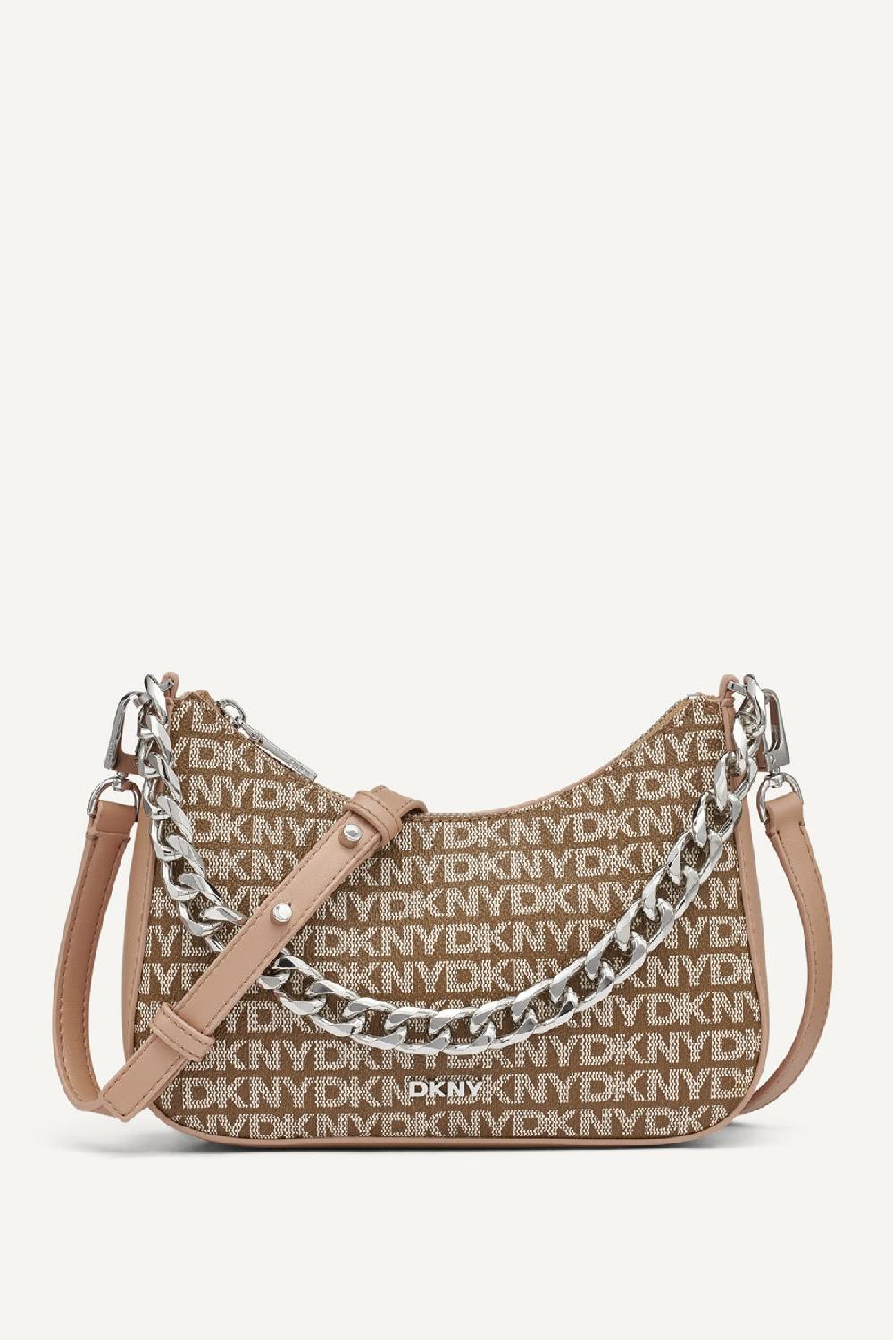 dkny JENNA LOGO DEMI CROSSBODY BAG Chino/Cappuccino