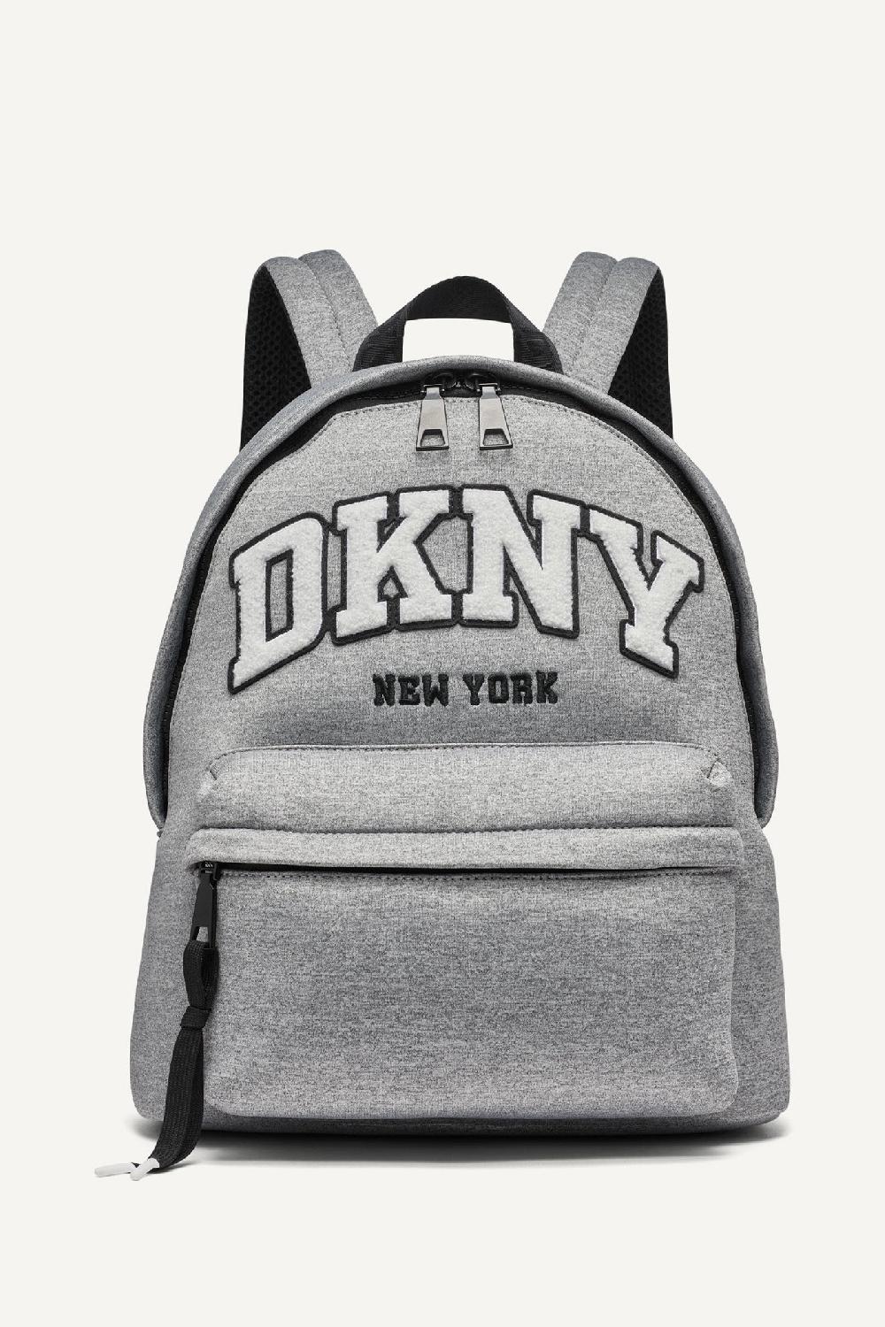 dkny JENNY LOGO EMBROIDERED BACKPACK Heathered Grey