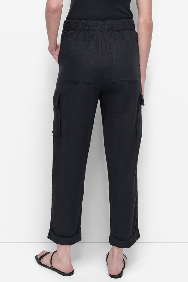 Dkny MIDRise Length CARGO PANTS WITH ELASTICATED Black