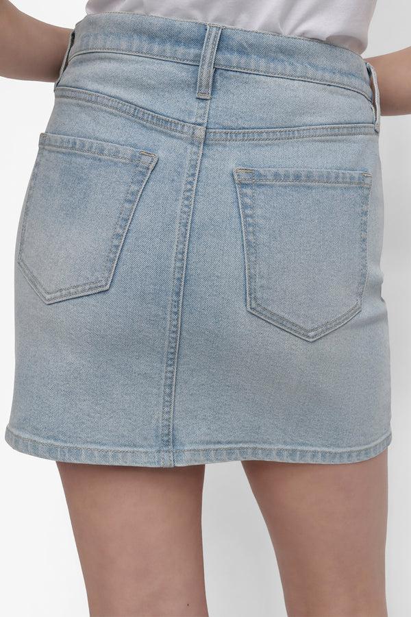 Dkny MINI SKIRT WITH RHINESTONE EMBELLISHMENT HEAT WAVE