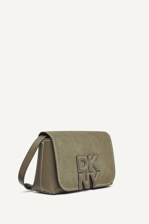 Dkny NICOLE PANELED LOGO CROSSBODY BAG Utility Green