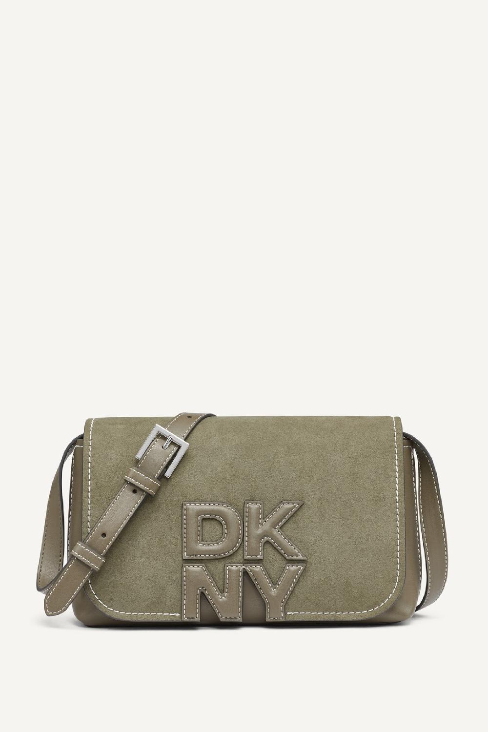 dkny NICOLE PANELED LOGO CROSSBODY BAG Utility Green