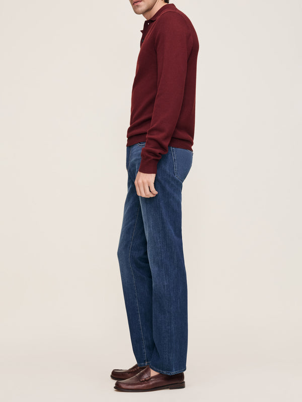 Dl1961 Avery Relaxed Straight Jeans Riverdale Park (Mid-to-Dark Indigo)