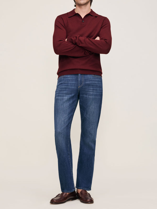 dl1961 Avery Relaxed Straight Jeans Riverdale Park (Mid-to-Dark Indigo)