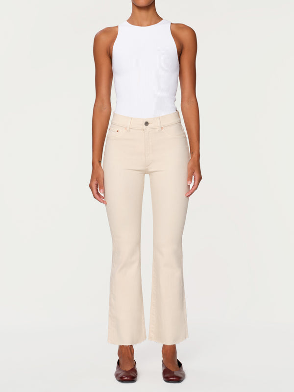 dl1961 Bridget Boot High Rise Instasculpt™ 27" Jeans Flax