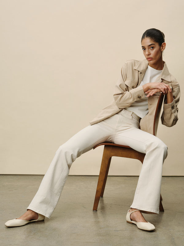 Dl1961 Bridget Boot High Rise Instasculpt™ 33" Jeans Flax