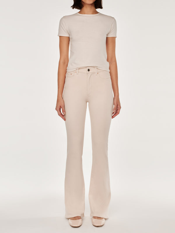 dl1961 Bridget Boot High Rise Instasculpt™ 33" Jeans Flax